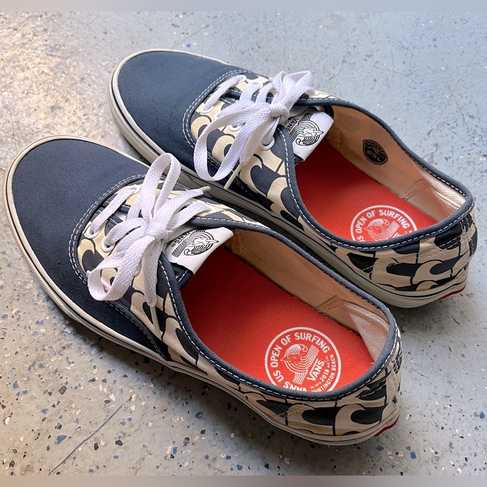 VANS Authentic SF Surf US OPEN Of Surfing 2018 Wave Checkerboard 9.5